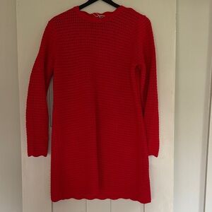 Ciao Lucia Red Crochet Long Sleeve Dress